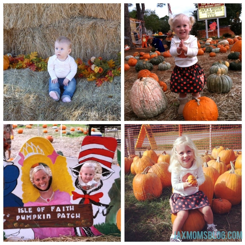 Kingsley at Isle of Faith Pumpkin Patch--8 months, 1.5 years old and 2.5 years old