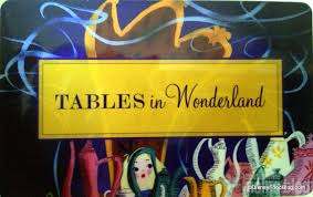 tables in wonderland card