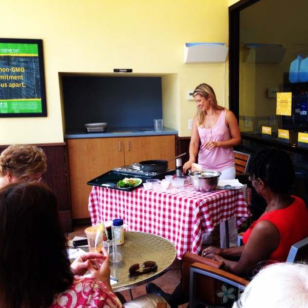 Me doing a cooking demo at Native Sun