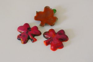 Rainbow shamrock crayons