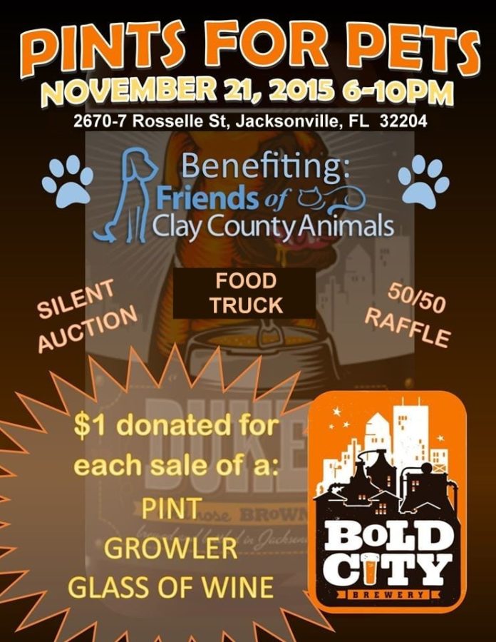 You can also help raise money for the animals FOCCA helps by attending one of their fun socials- like their collaboration with Bold City Brewery, Pints For Pets.