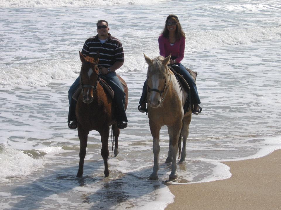 My hubby and I went horseback riding in Ponte Vedra.