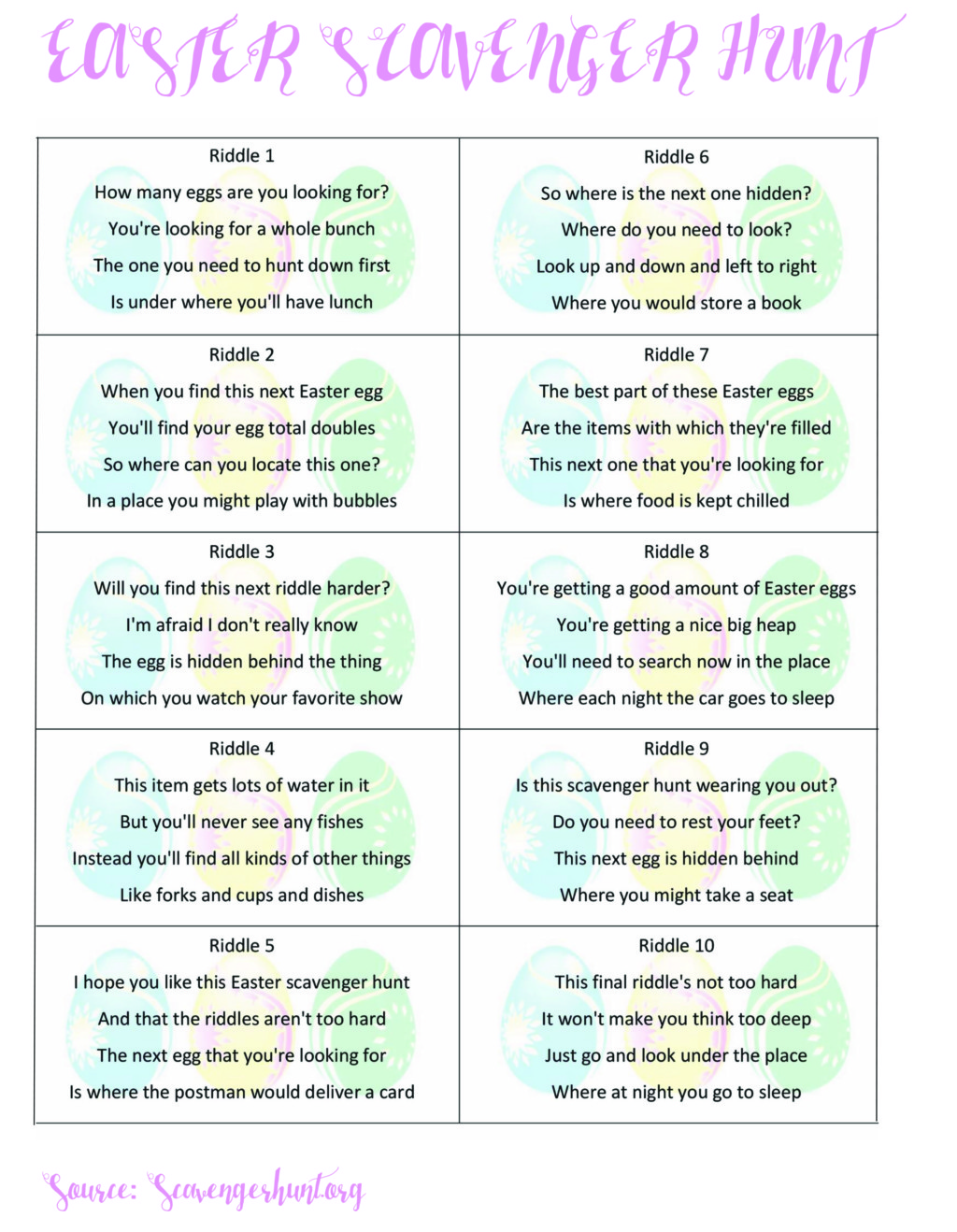 clues-and-riddles-for-a-treasure-hunt-askworksheet