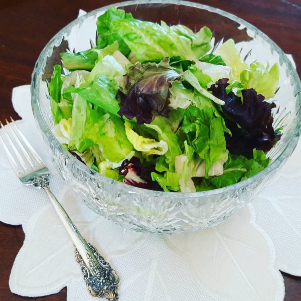 crystal salad bowl