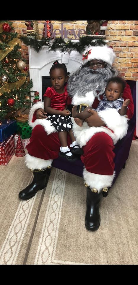 Audrey Mason with Santa