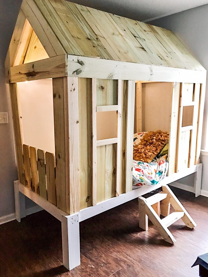 Diy kids house store bed