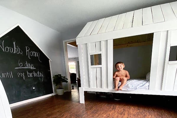 Diy kids best sale house bed