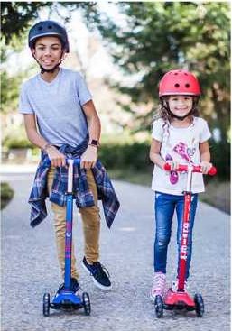 kids riding scooters