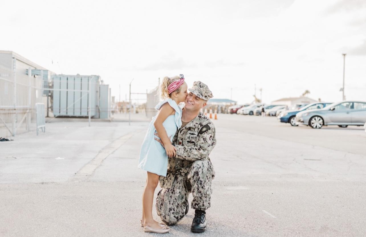 Veteran dad and daughter 