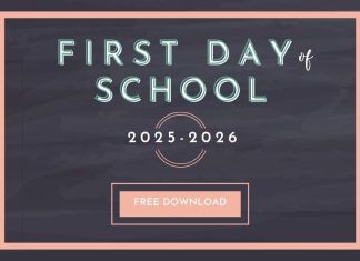 Free First Day of School Printables for 2025–2026 first day of school