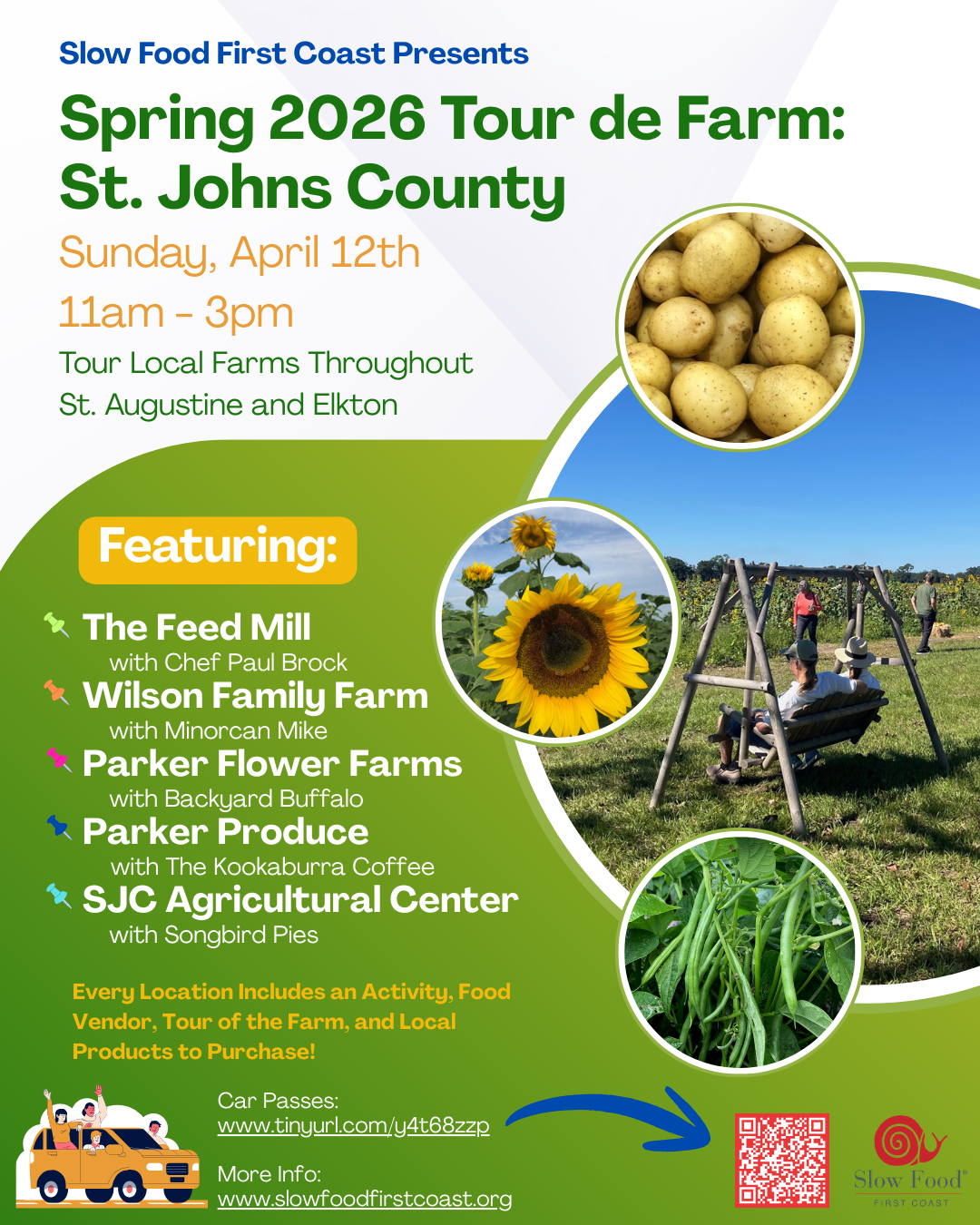 Slow Food First Coast Tour de Farm | Various Locations – St. Augustine & Elkton