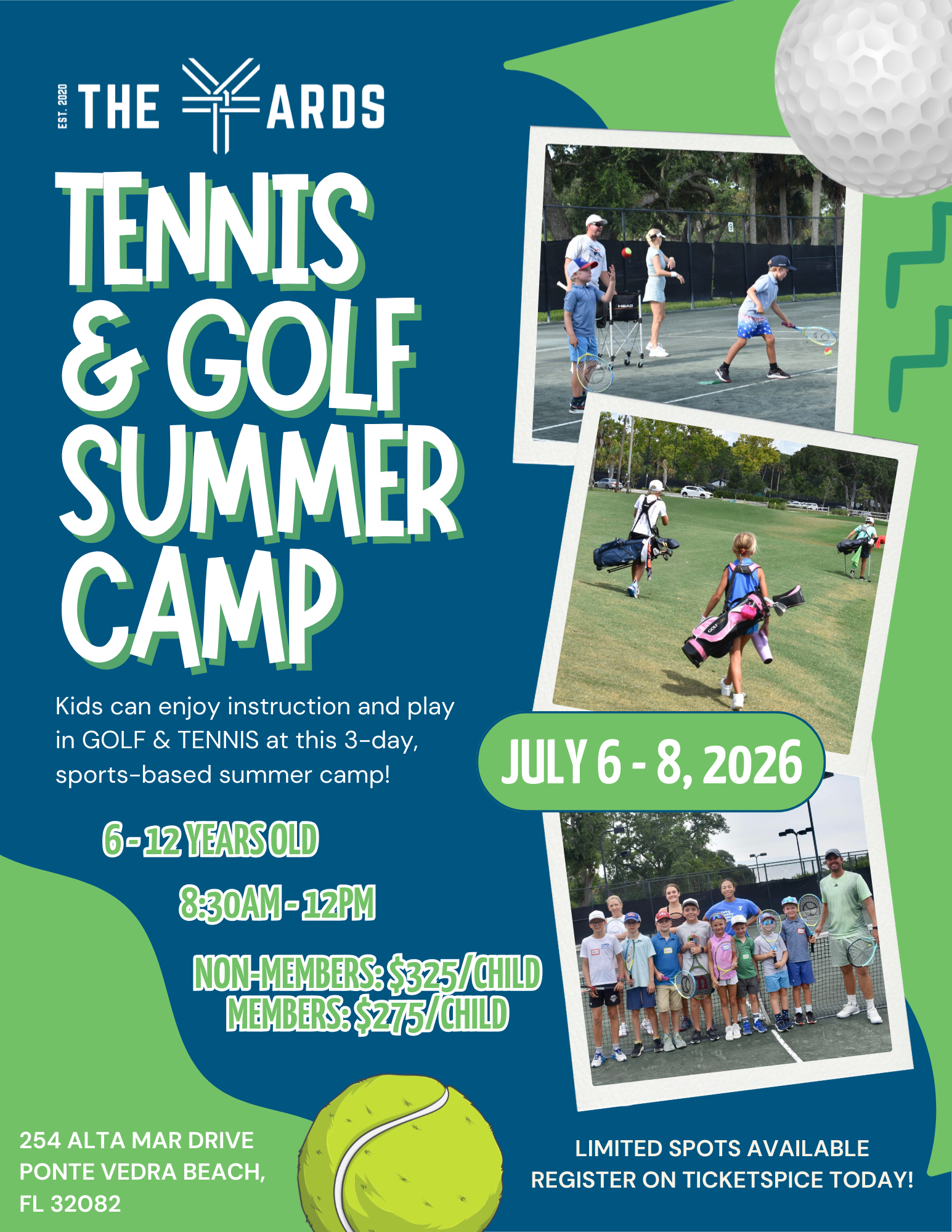 Tennis + Golf Summer Camp | The Yards!
