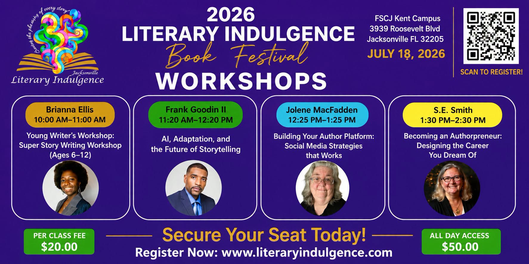 Literary Indulgence Book Festival | FSCJ Kent Campus
