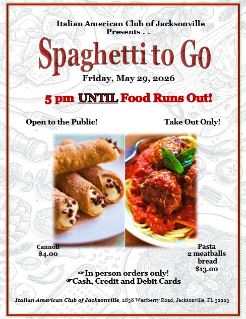 Spaghetti to Go | Italian American Club of Jacksonville